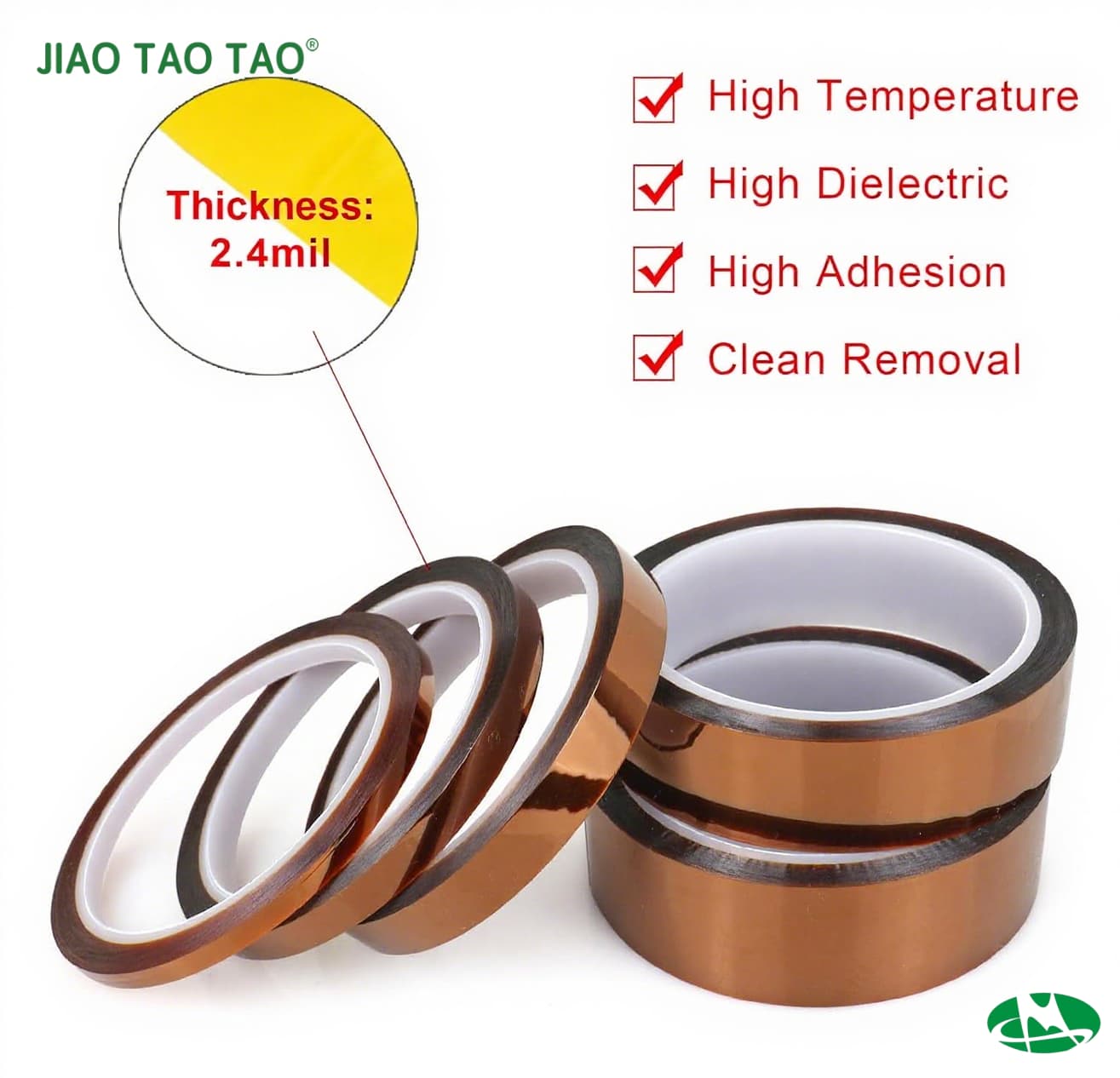 High temp polyimide tape 0.08mm for PCB masking, electronic insulation and industrial heat resistant processing.